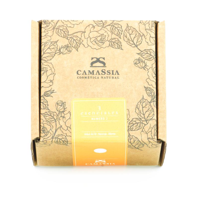 Kit de óleos essenciais de Tea Tree, Laranja e Hortelã-Pimenta Camassia 10 ml