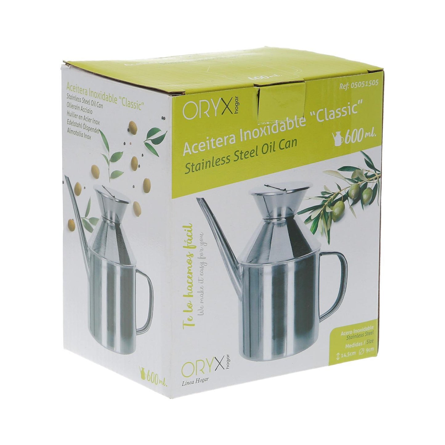 Aceitera  Acero Inoxidable Modelo Classic 625ml.