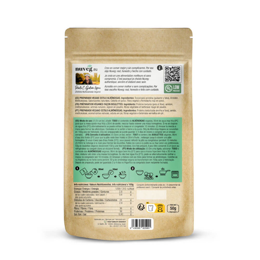 Almôndegas Vegan Nuveg 100g