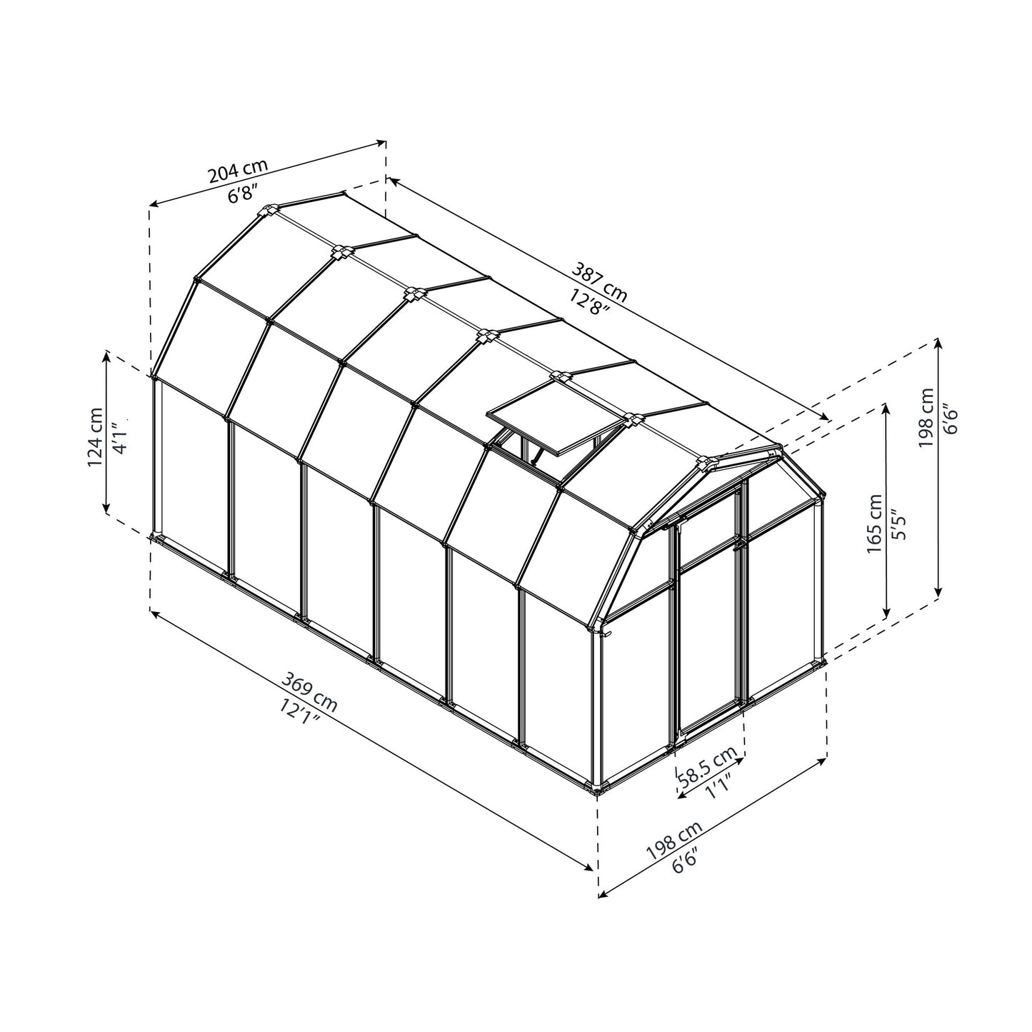 Estufa Eco Grow 383x204 cm