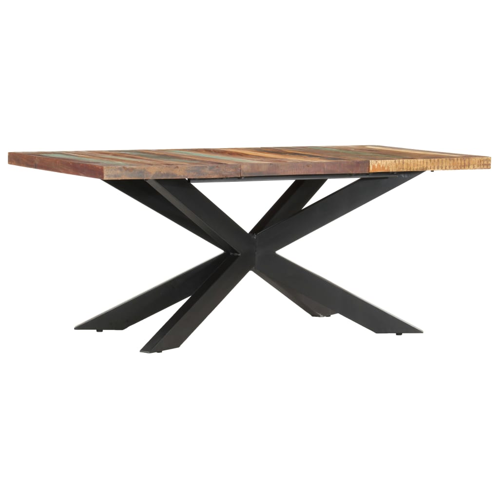 Mesa De Comedor De Madera Maciza Reciclada 180x90x76 Cm_4