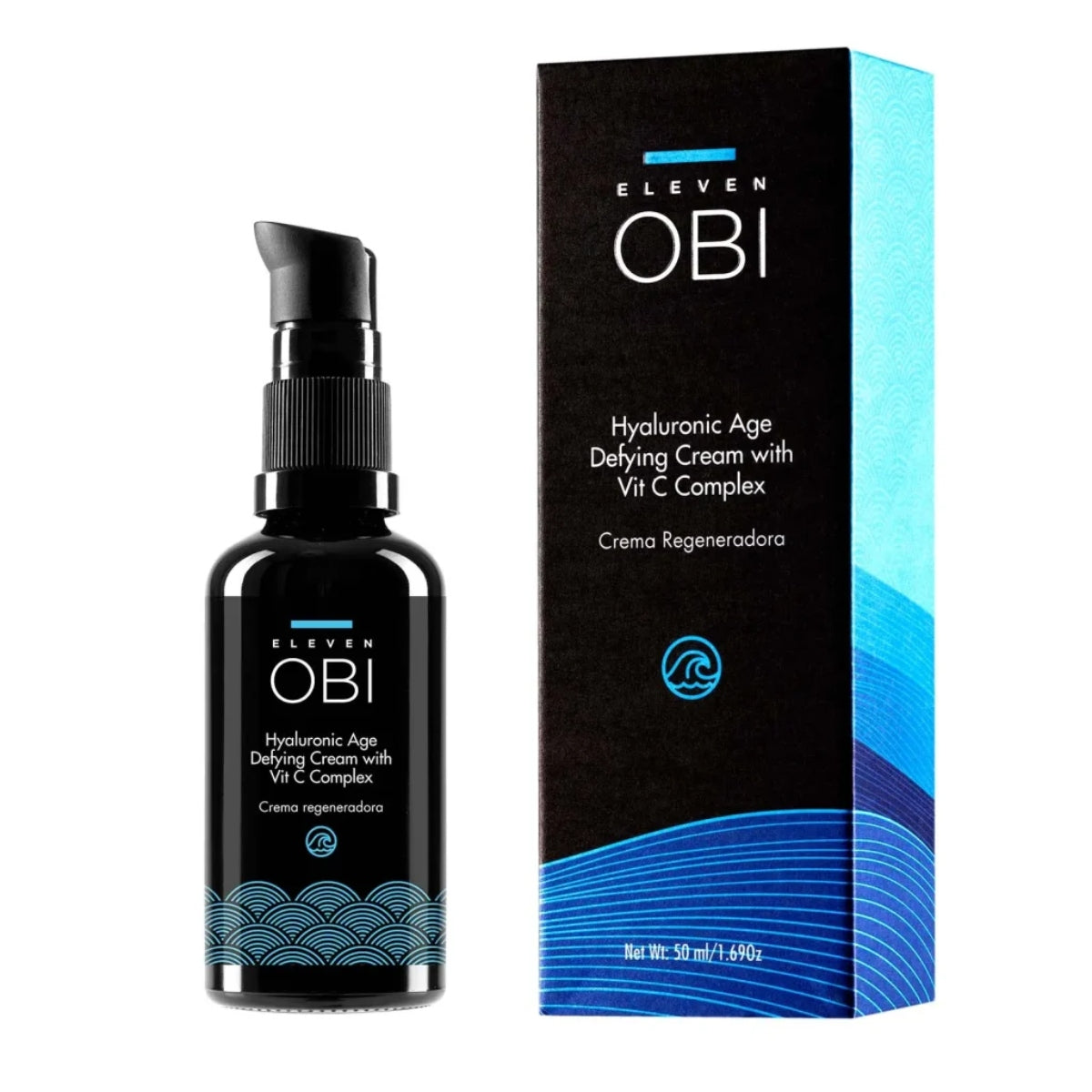 Creme Regenerador de Idade com Ácido Hialurónico e Complexo de Vitamina C, Eleven Obi, 50ml