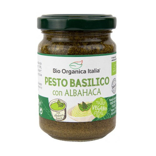 Pesto de Manjericão Verde Vegan Biológico Biológico Itália 140 gr