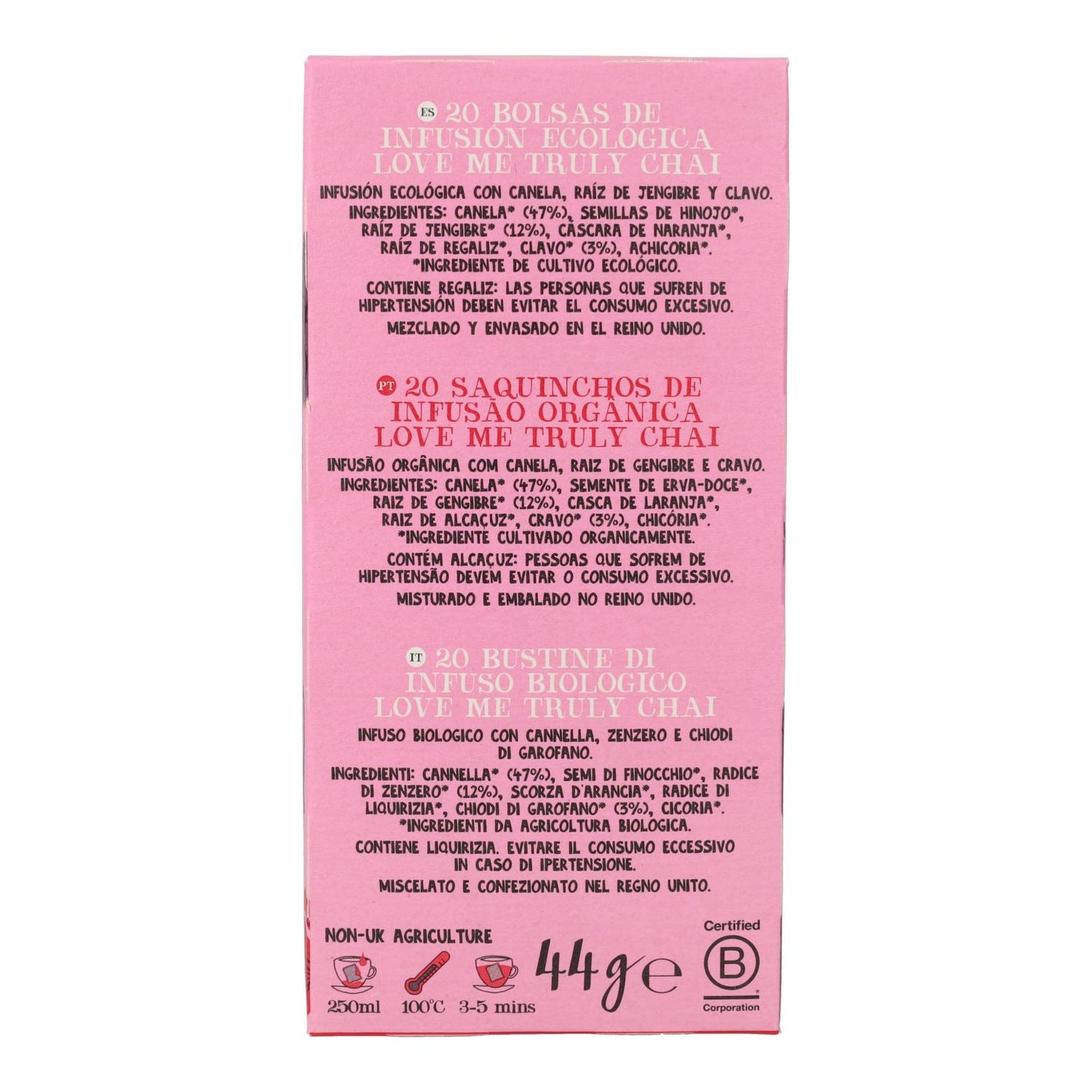 Love Me Truly Bio Cupper Infusão 20 saquetas