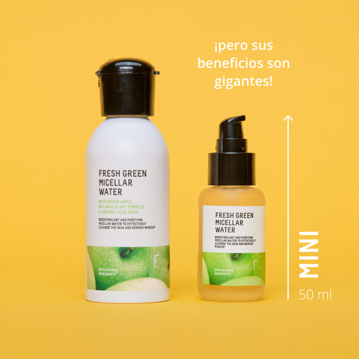 Tamanho mini - Água Micelar Fresh Green, Freshly Cosmetics, 50ml
