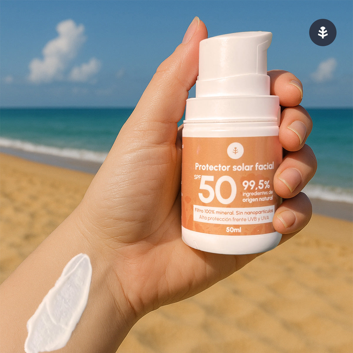 Creme Protetor Solar Facial 100% Mineral Planeta Huerto FPS 50 50 ml