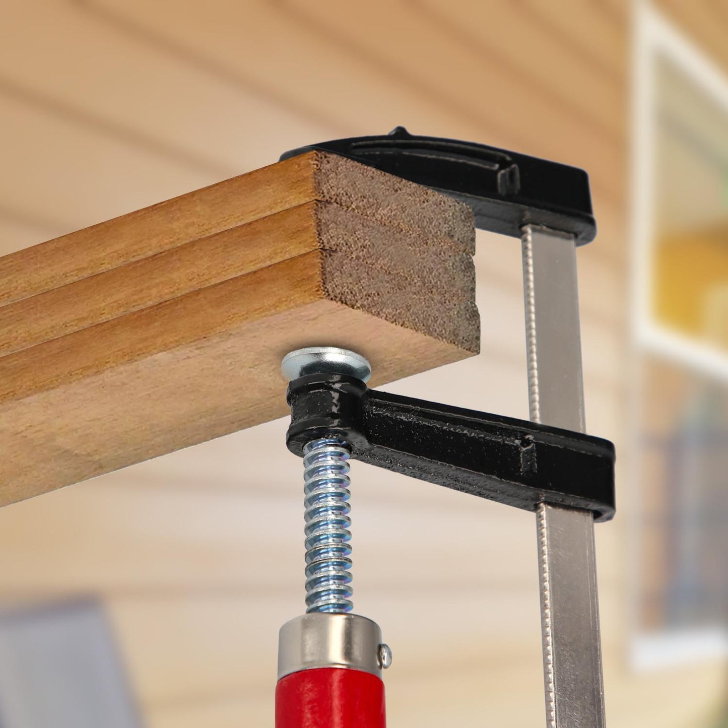 Sargento / Torniquete Mango Madera 300x 80 Mm. Clips Para Madera, Sargento Carpinteria, Abrazaderas Carpinteria, Prensa Madera._3