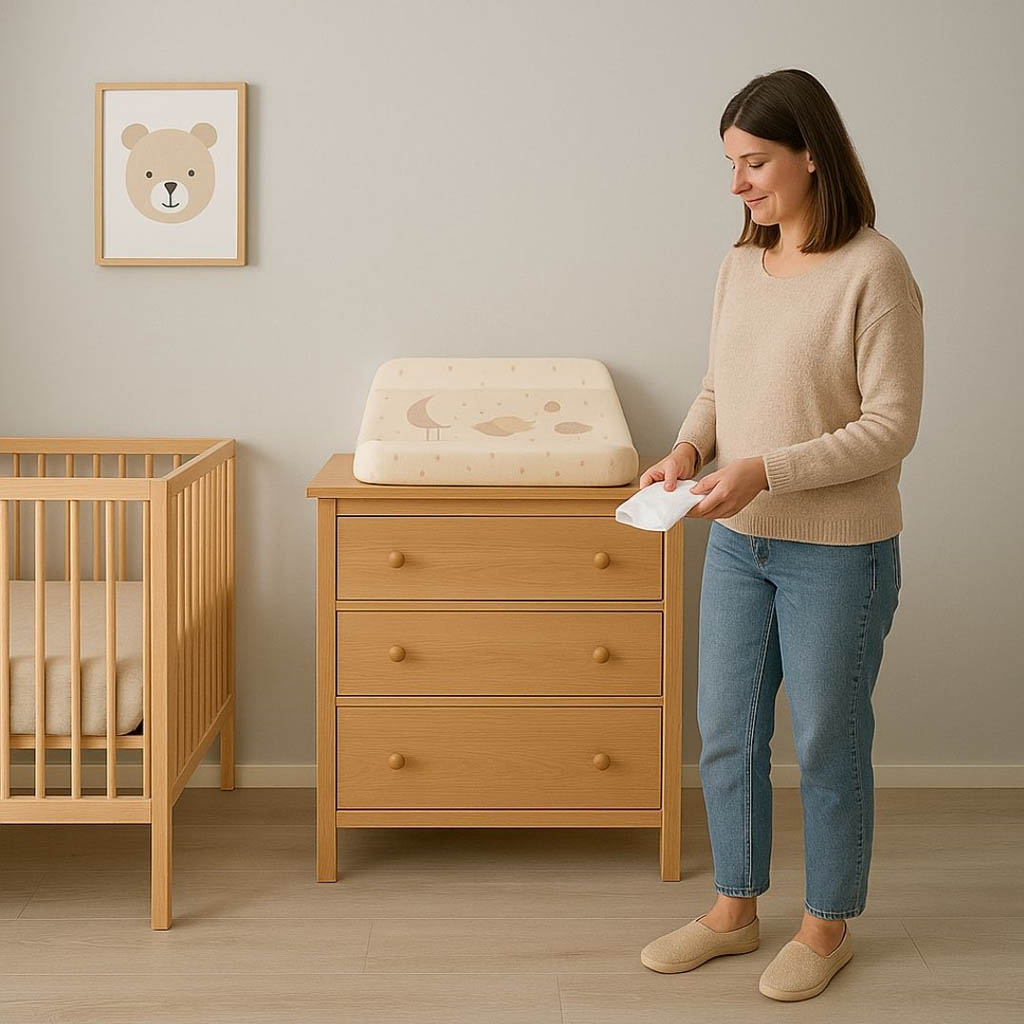 Bathby | Cambiador Fijo Para Bebé, Modelo Estrellas Y Luna_5