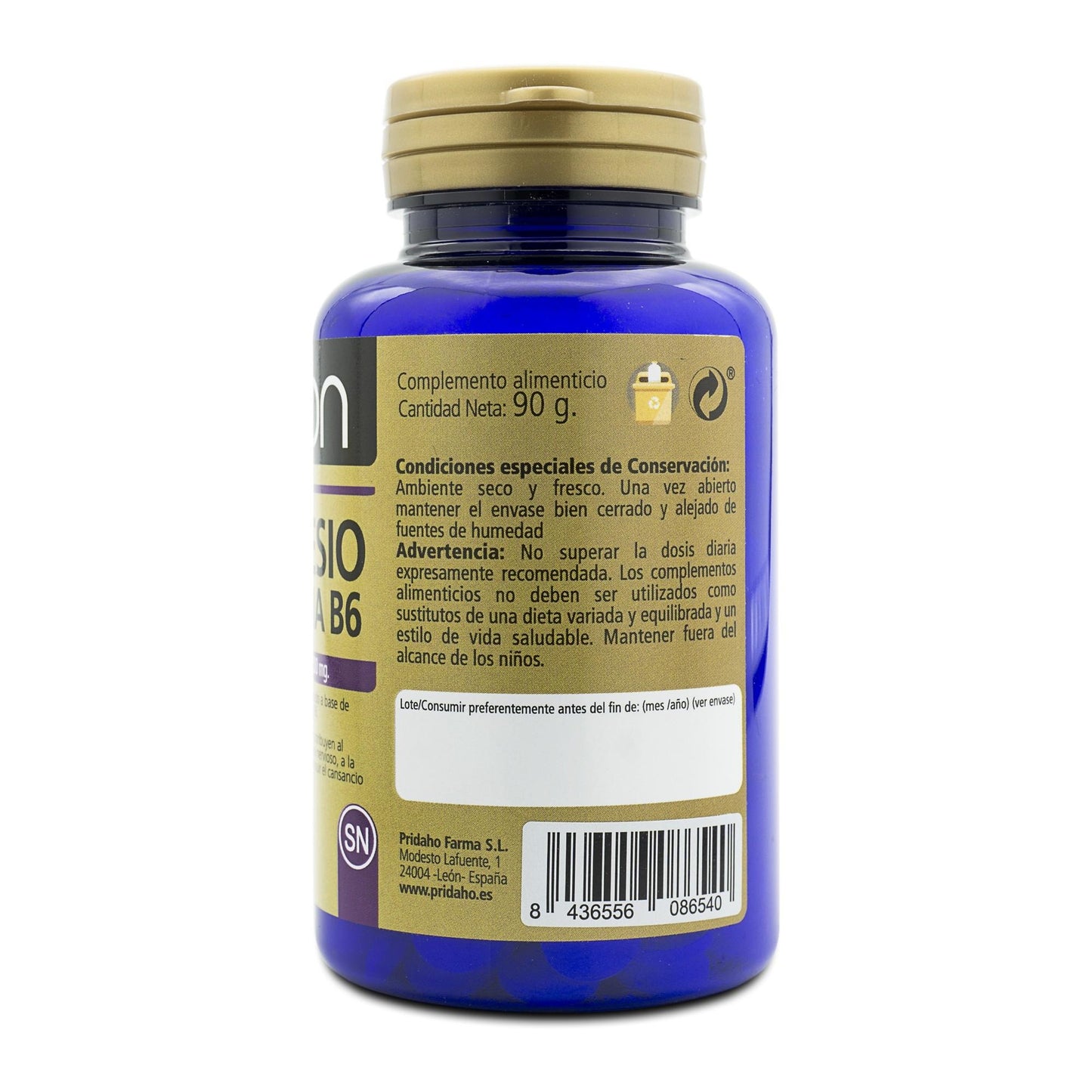 Magnésio + Vitamina B6 SANON 180 comprimidos de 500 mg