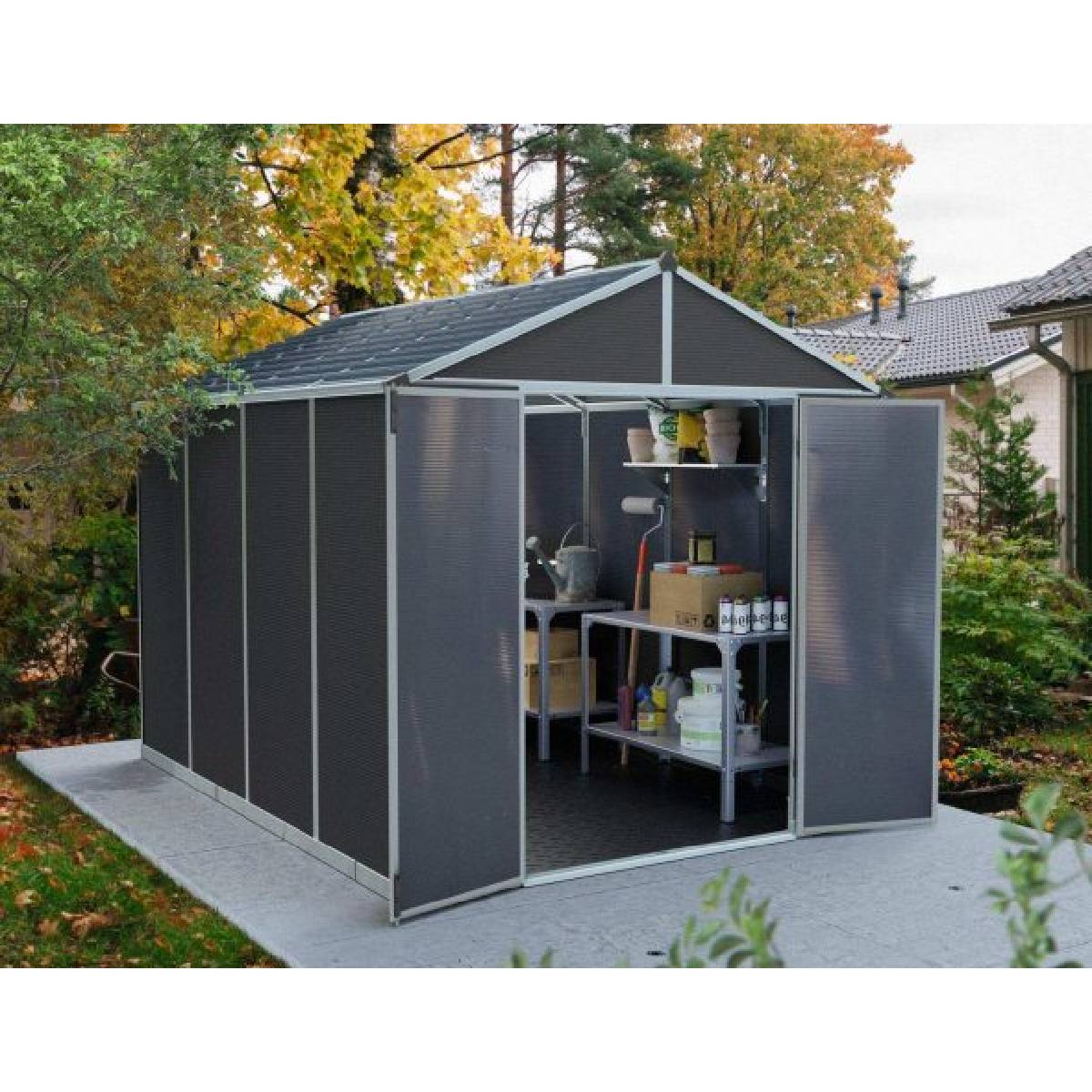 Telheiro de jardim Rubicon 237x303 cm Canopia cinzento escuro