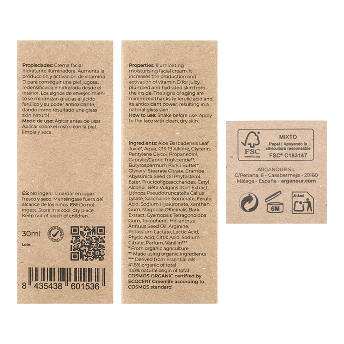 Creme facial iluminador D-Glow 30 ml