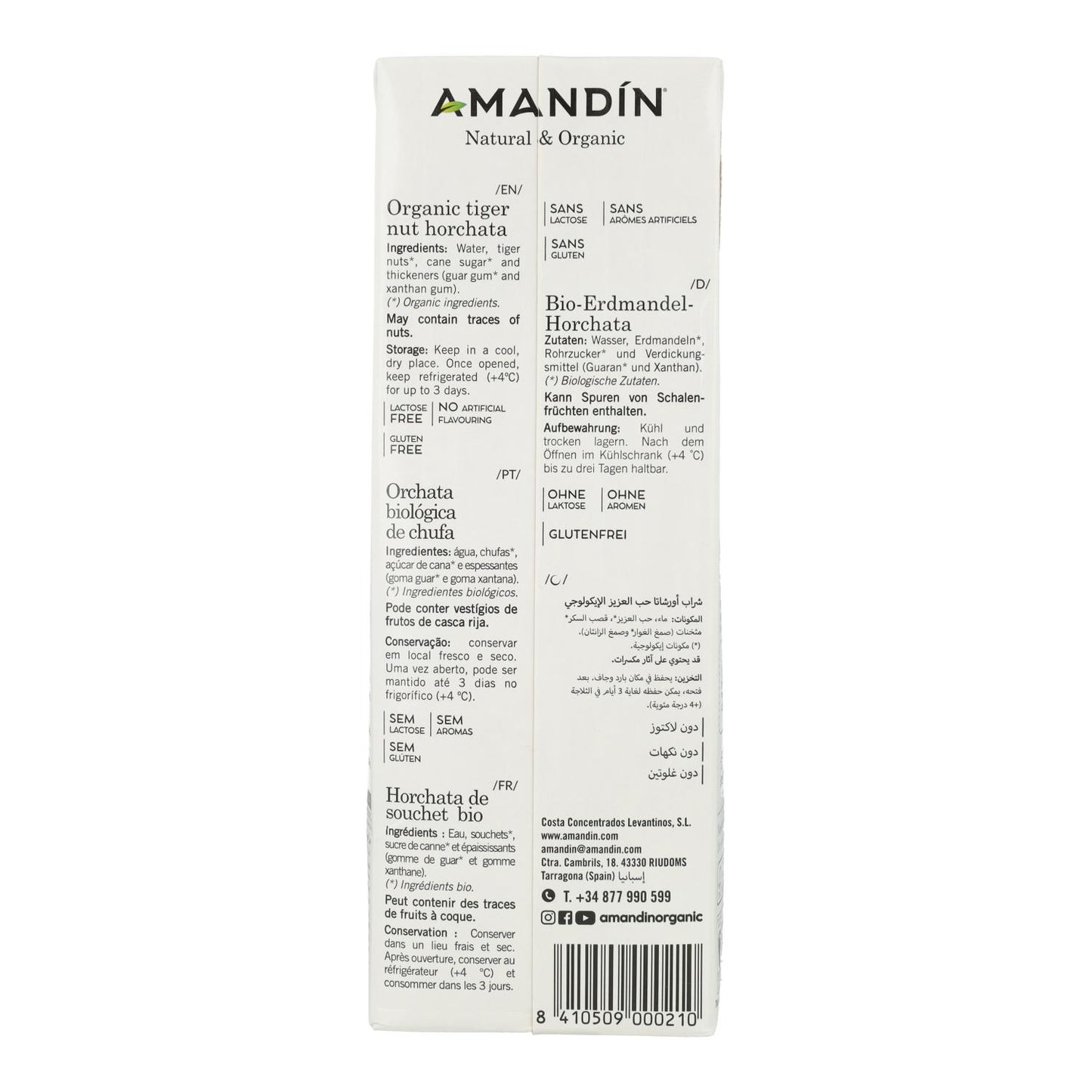 Amandín Eco Tiger Nut Horchata 1L