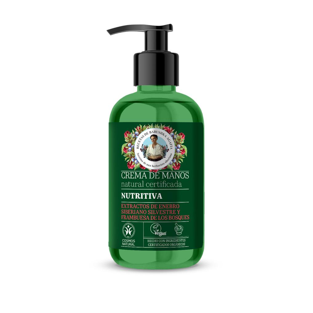 Creme de mãos natural certificado Nutritiva Agafia Natura Siberica 300 ml