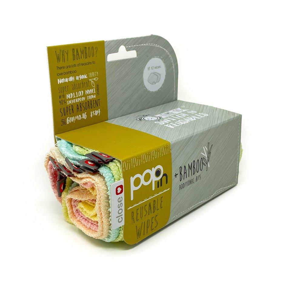 Pack de 10 toalhetes laváveis em tom pastel Close Parent
