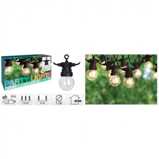 Luzes LED para festa de jardim ProGarden com 10 lâmpadas