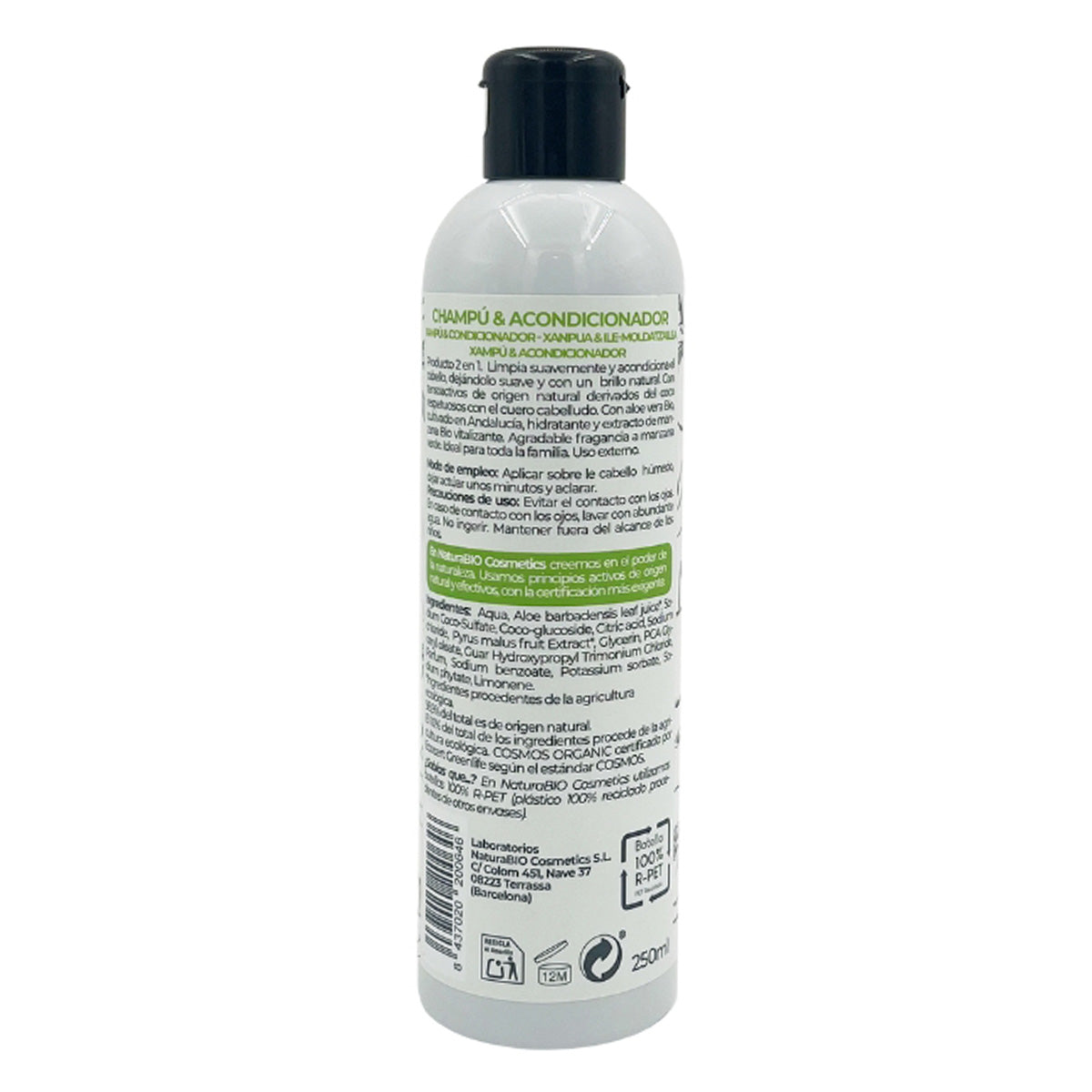 Champô e condicionador 2 em 1 Vitality Aloe & Apple Bio 250 ml NaturaBIO