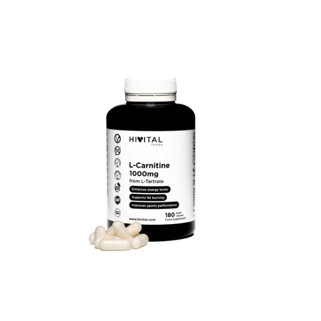L-Carnitina 1000 mg Hivital 180 cápsulas vegan