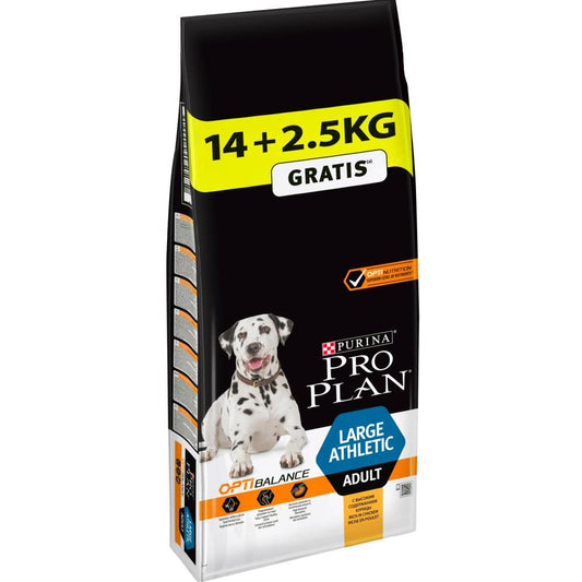 PROMOÇÃO Purina Pro Plan Optibalance Adulto Frango Grande Atlético 14kg + 2,5kg oferta