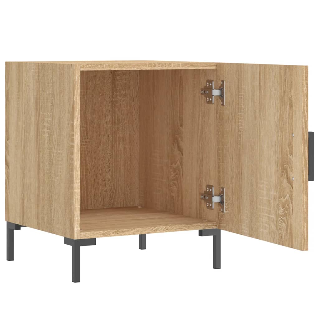 Mesitas Noche 2 Uds Madera Ingeniería Roble Sonoma 40x40x50 Cm_4