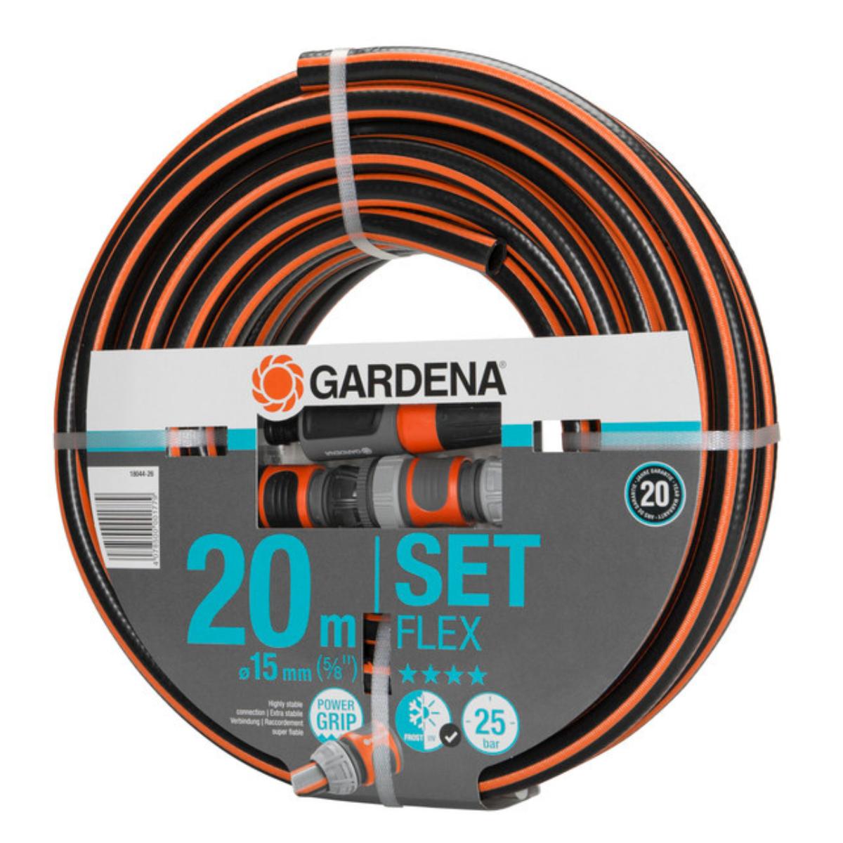 Conjunto de mangueira flexível Gardena 15 mm 20 m