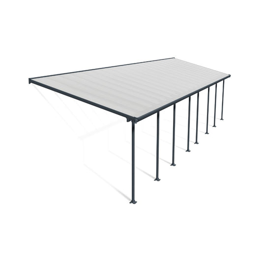 Canopy Fair Marquee Pérgola em alumínio 3x10,9 m Cinza