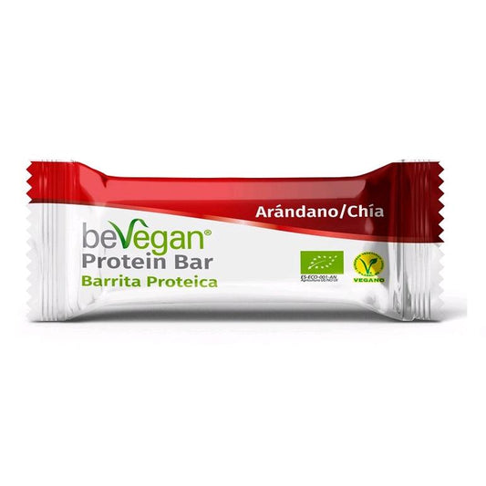Barra de proteína vegan com mirtilo e chia