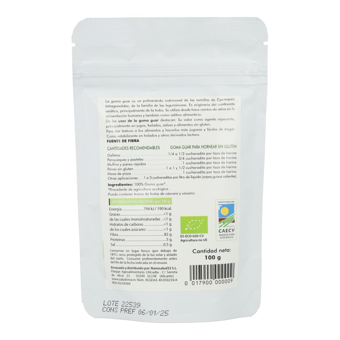 Goma Guar Saúde Viva 100 g