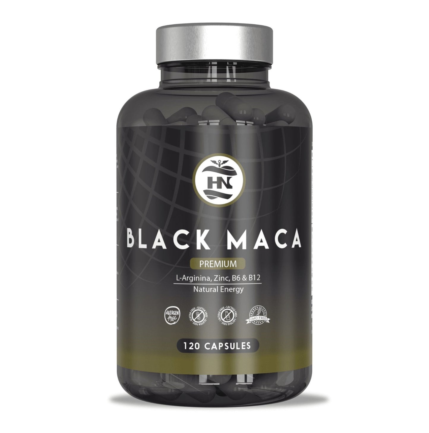 Maca Negra Andina Peruana Con L Arginina, 120 Capsulas, Para Máxima Energía Y Rendimiento Con Vitaminas B6/b12_0