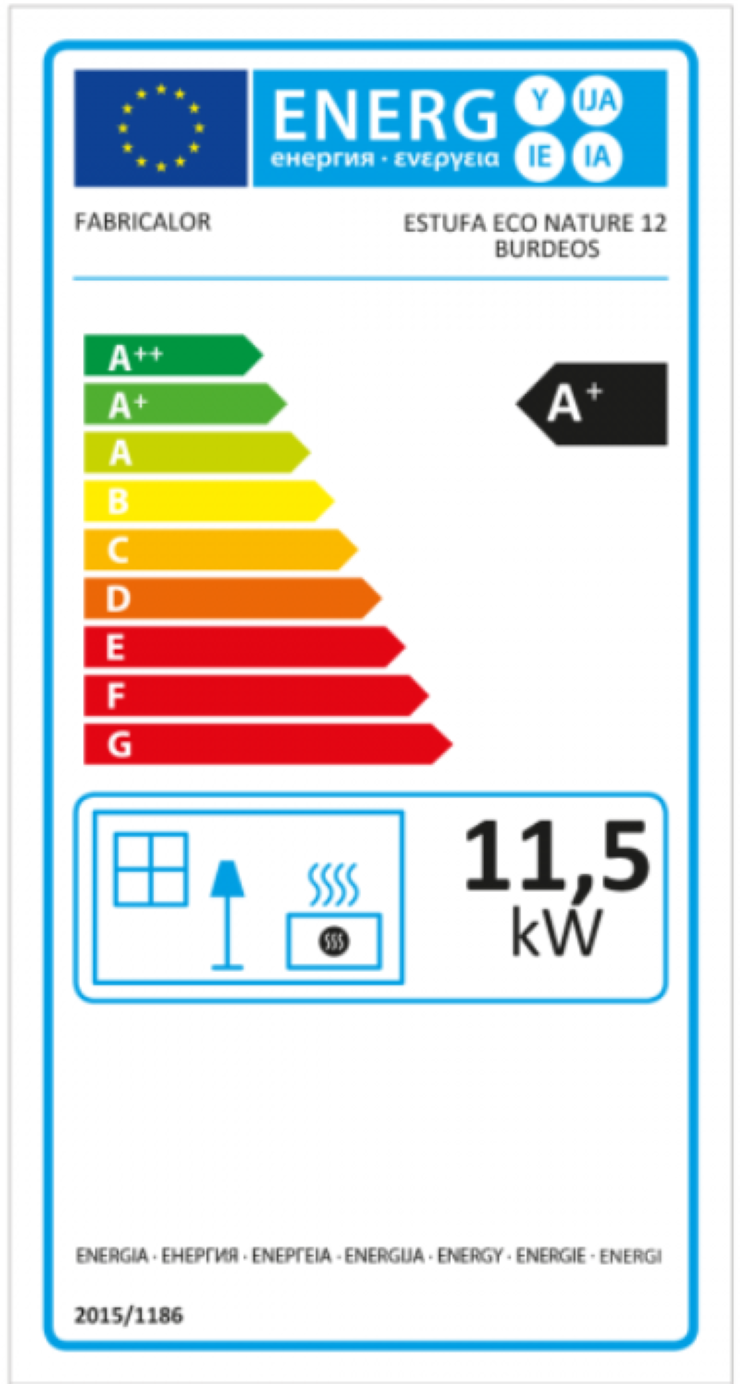 Fabricalor Estufa Sin Electricidad Eco Nature 12 Blanco_2