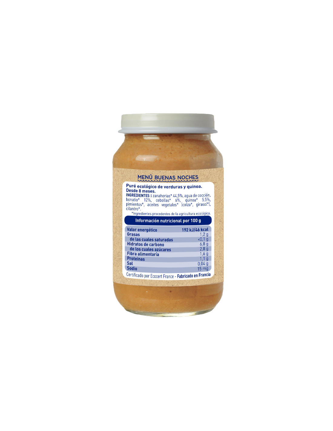 Menu Tradição Legumes e Babybio Quinoa Jar 200g