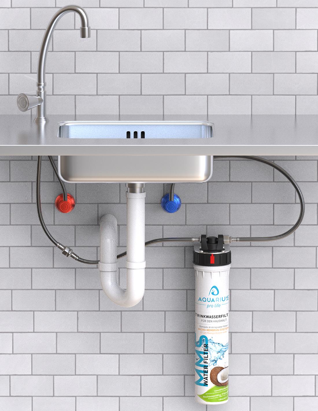 Aquarius Pro Life - Filtro De Agua Ultrafino De 0,1 Micras (juego Completo).