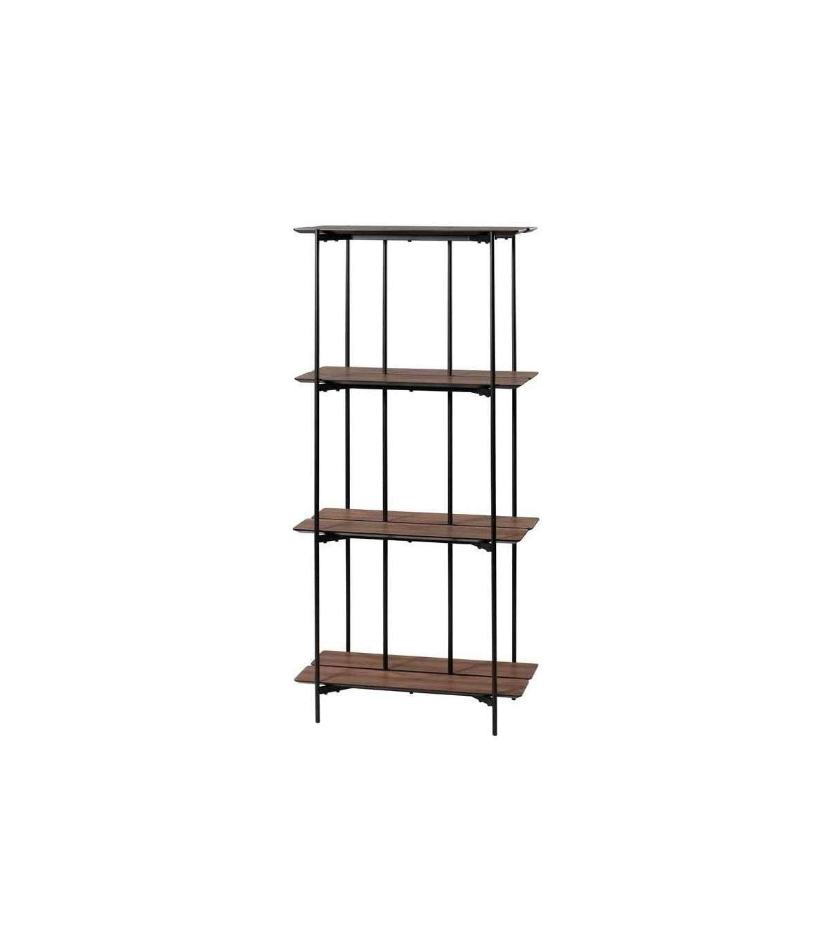 Estantería Alta Liberto Sr-1004 Acabado Roble/negro, 180cm(alto) 80cm(ancho) 40cm(fondo)_0