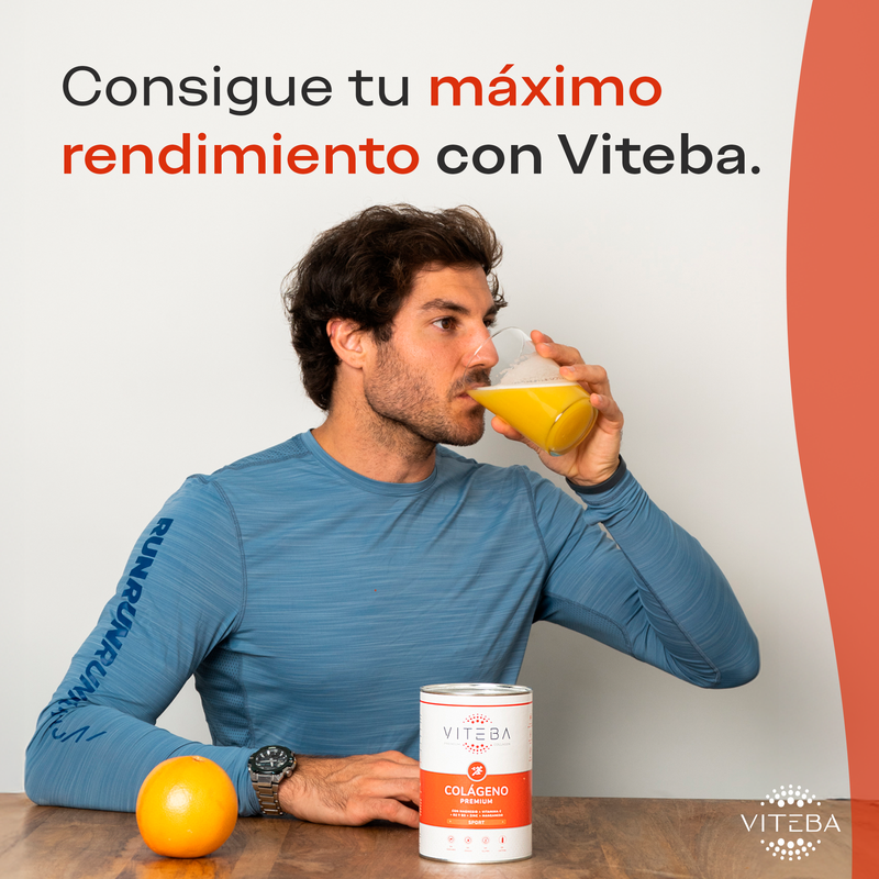 Viteba Colágeno Hidrolizado Sport en polvo 330 g + Vitaminas C + B2 + B3 + Magnesio + Manganeso │ SIN sabor NI olor