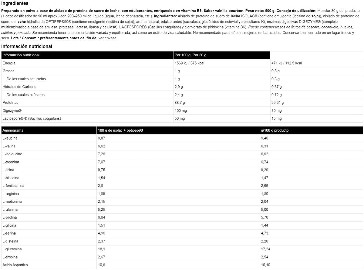 Isoluxe Cfm - 500g - Vainilla Bourbon - Proteína De Aislado De Suero Isolate - Io.genix_5