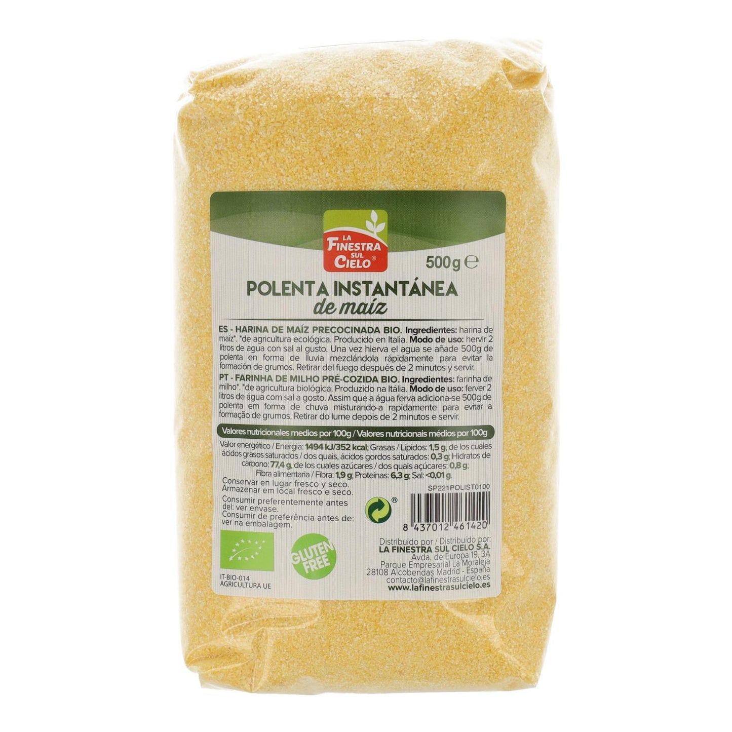 Polenta instantânea BIO La Finestra Sul Cielo 500 g