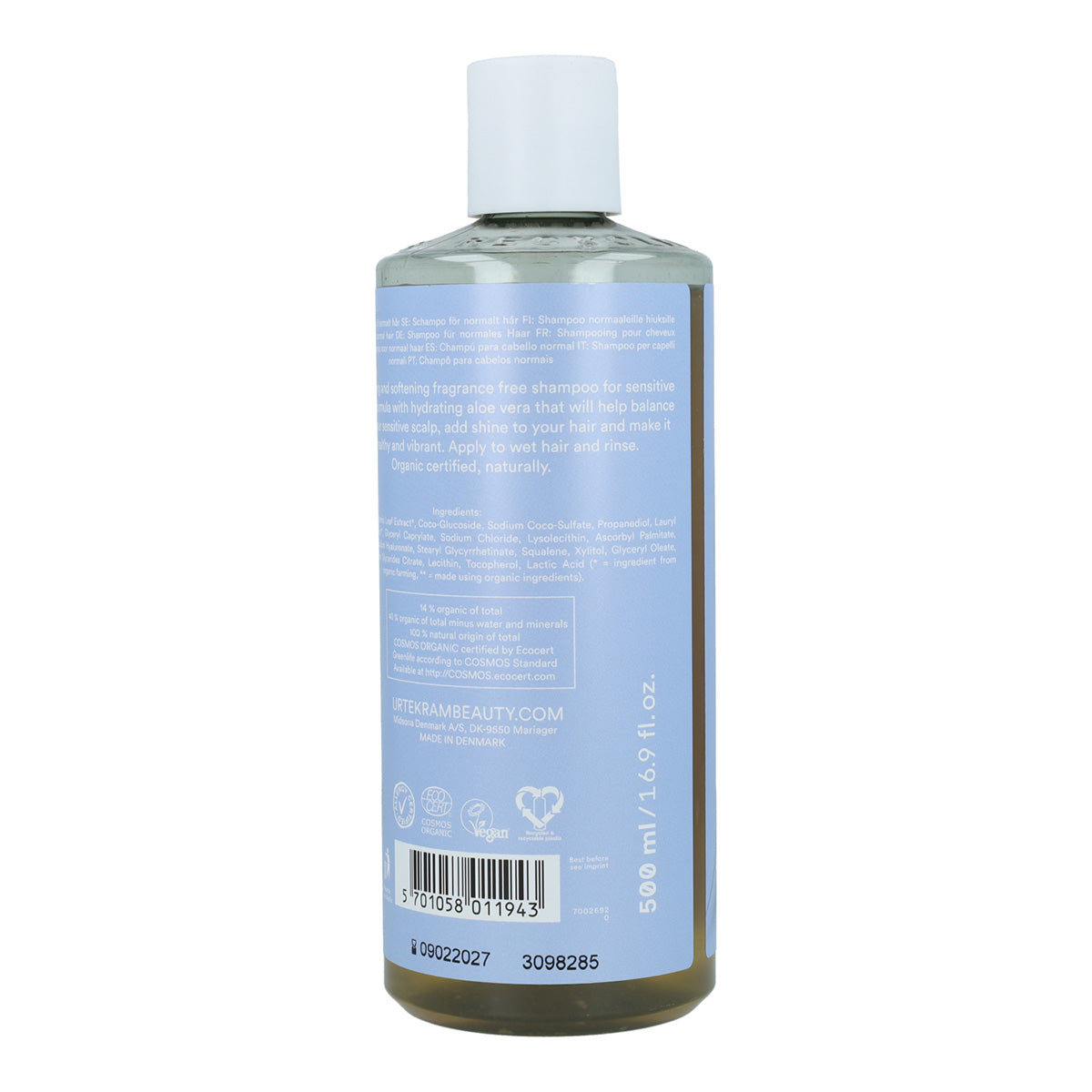 Champô sem fragrância Urtekram 500ml