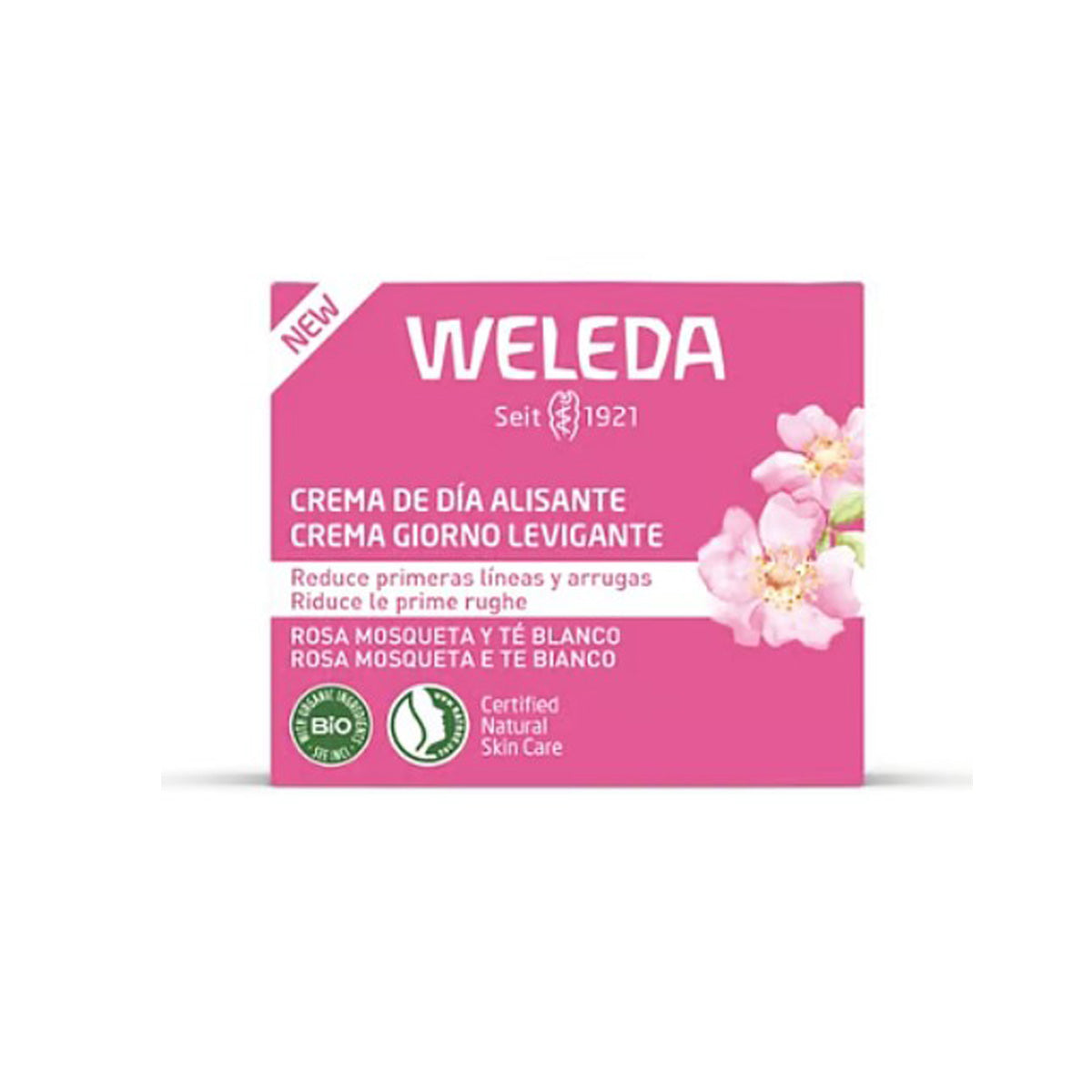 Creme de dia suavizante rosa mosqueta e chá branco Weleda, 40 ml