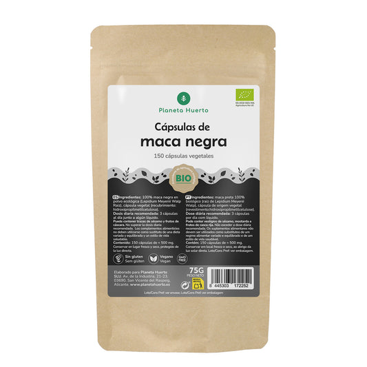 ORGANIC Black Maca Planeta Huerto 150 cápsulas