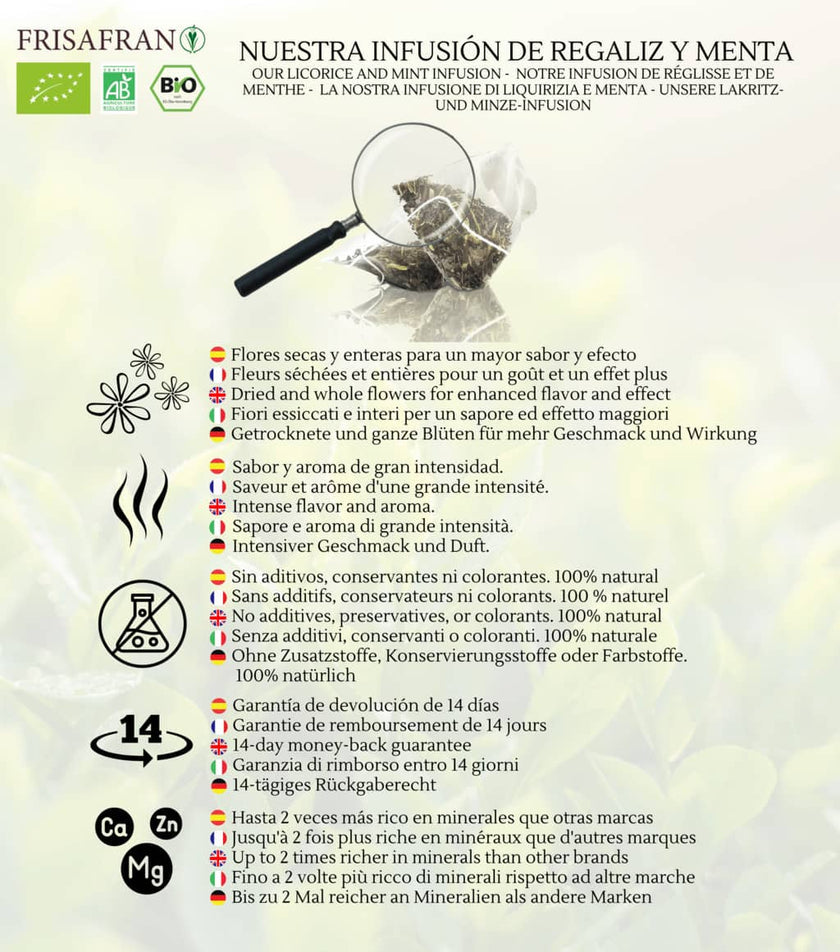 Infusión De Regaliz Y Menta Ecológica En Pirámides | Calidad | Frisafran 30 Uds_5