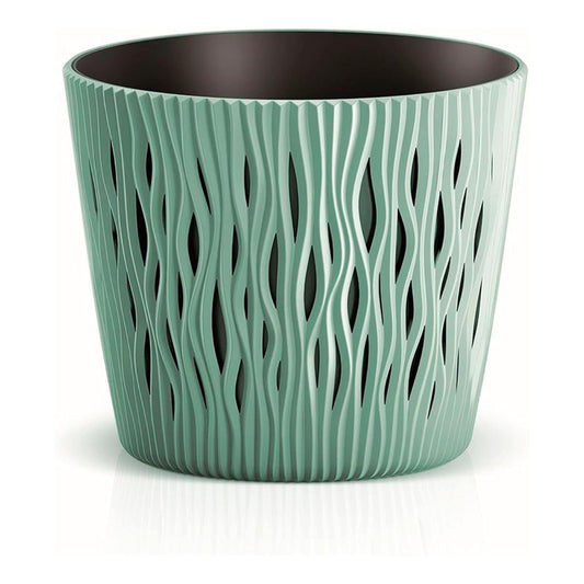 Vaso Duna com inserção turquesa D 19 x 17