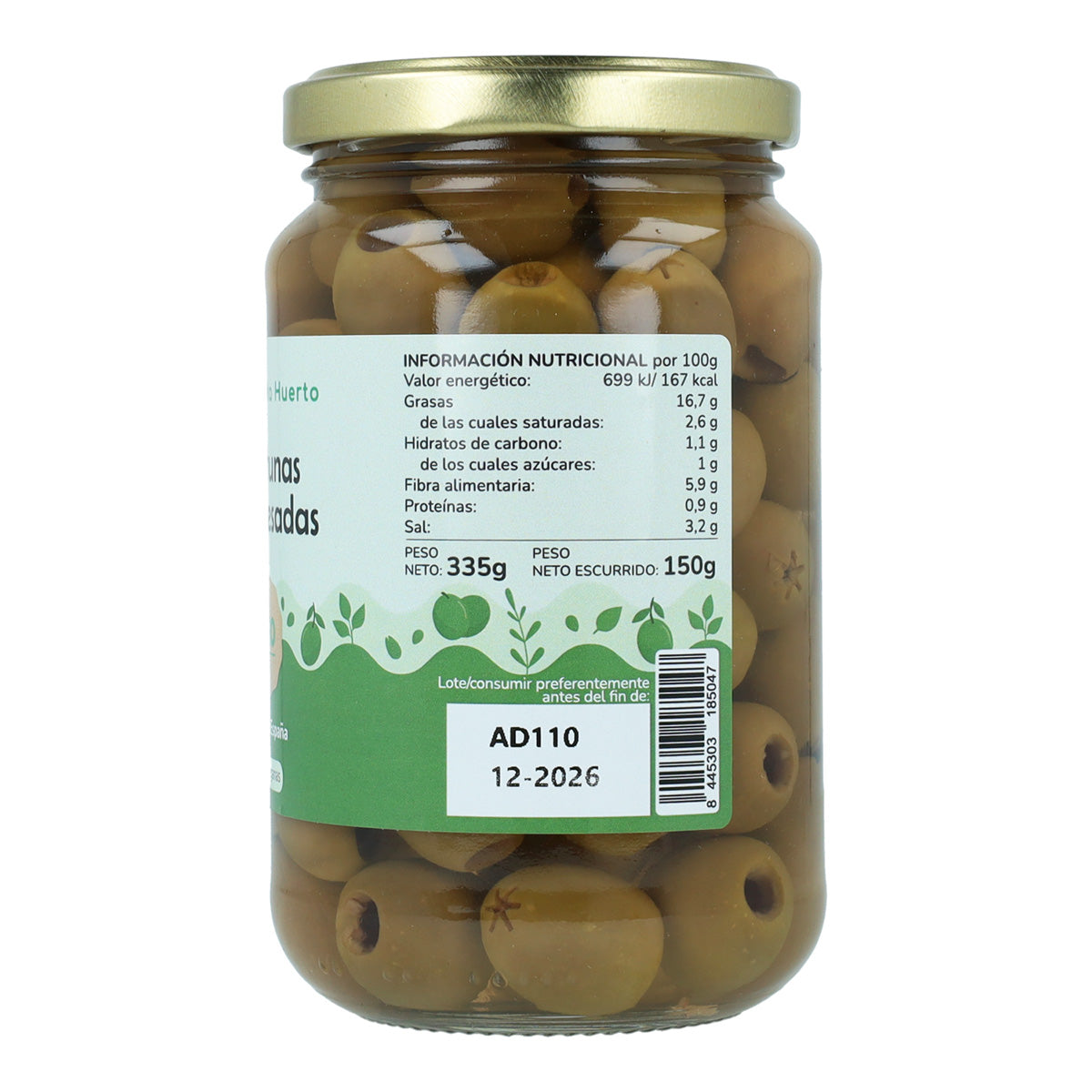 Azeitonas sem caroço Eco Planeta Huerto 335 g