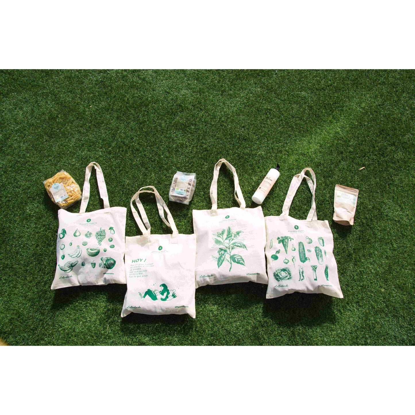 Bolsa em tecido com desenho floral