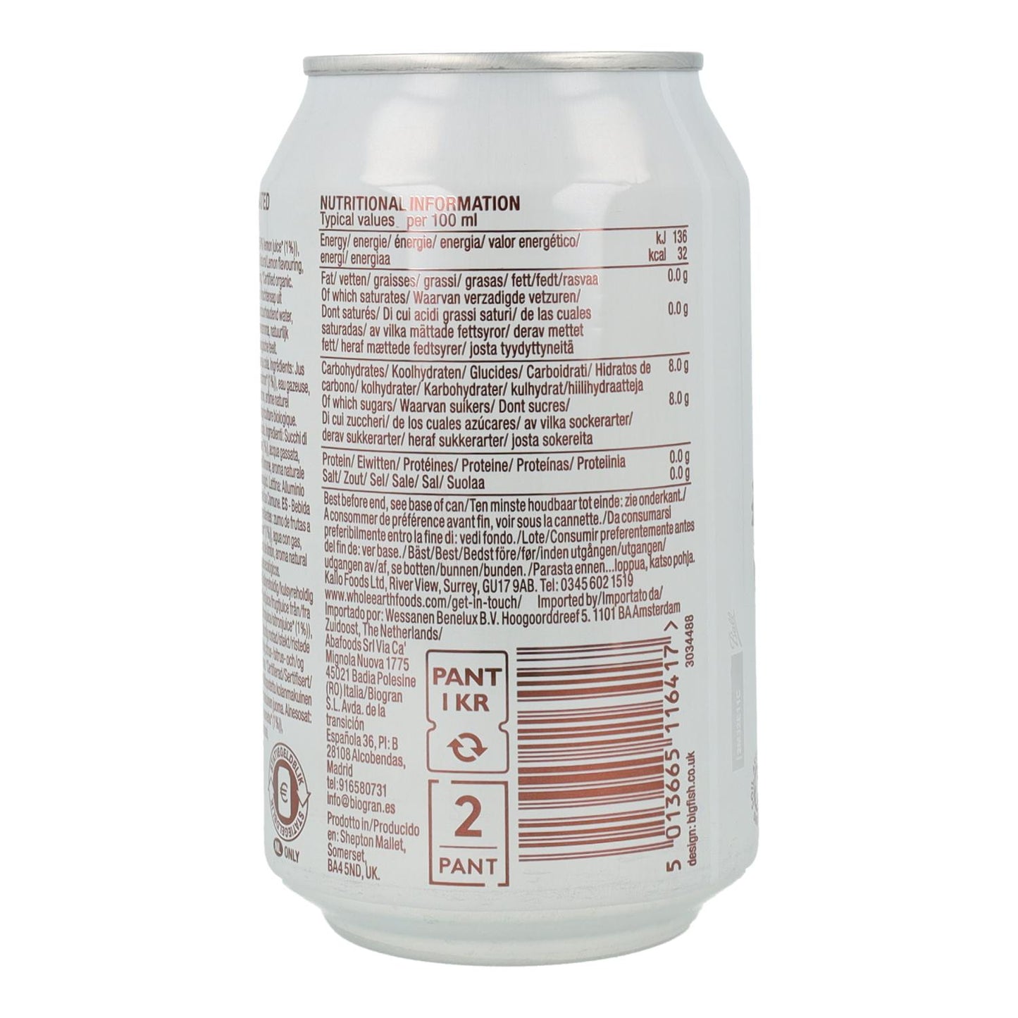 Bebida de cola BIO Whole Earth 330ml