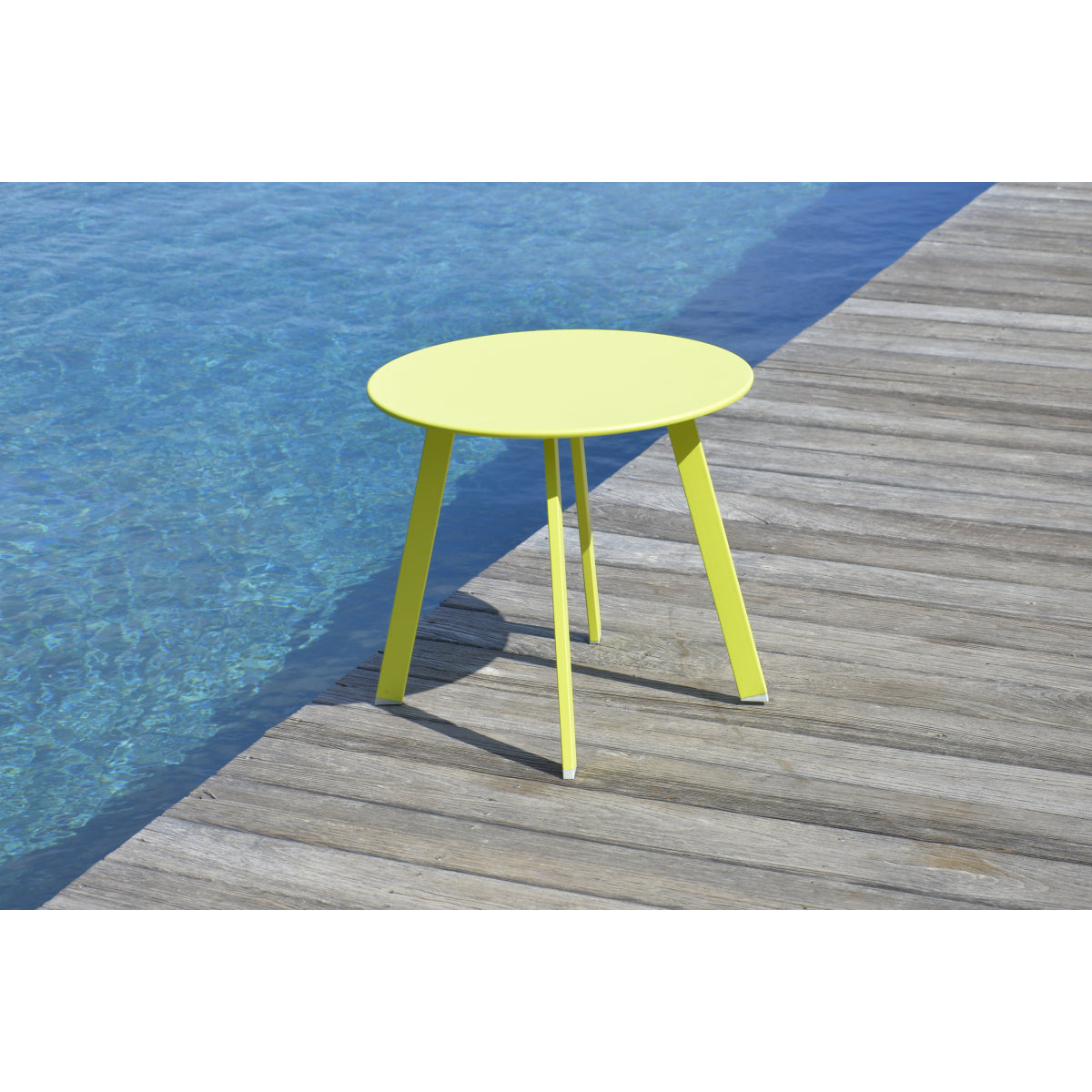 Mesa Auxiliar, Mesa De Centro De Jardín Verde Redonda 49x45cm - Muebles De Jardín_1