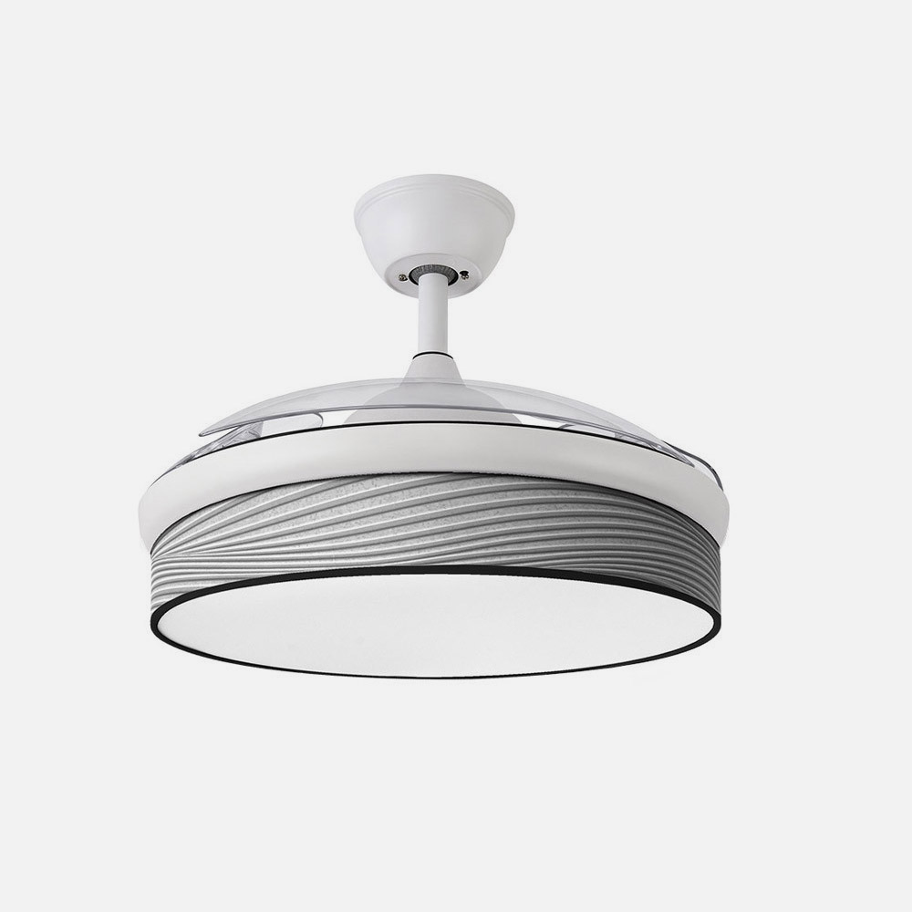 Ventilador Dc Moda 72w Blanco/surco Gris 91d 3aspas 7200lm 3000-4000-6000k Remoto+ Memoria+ Temporizador_2