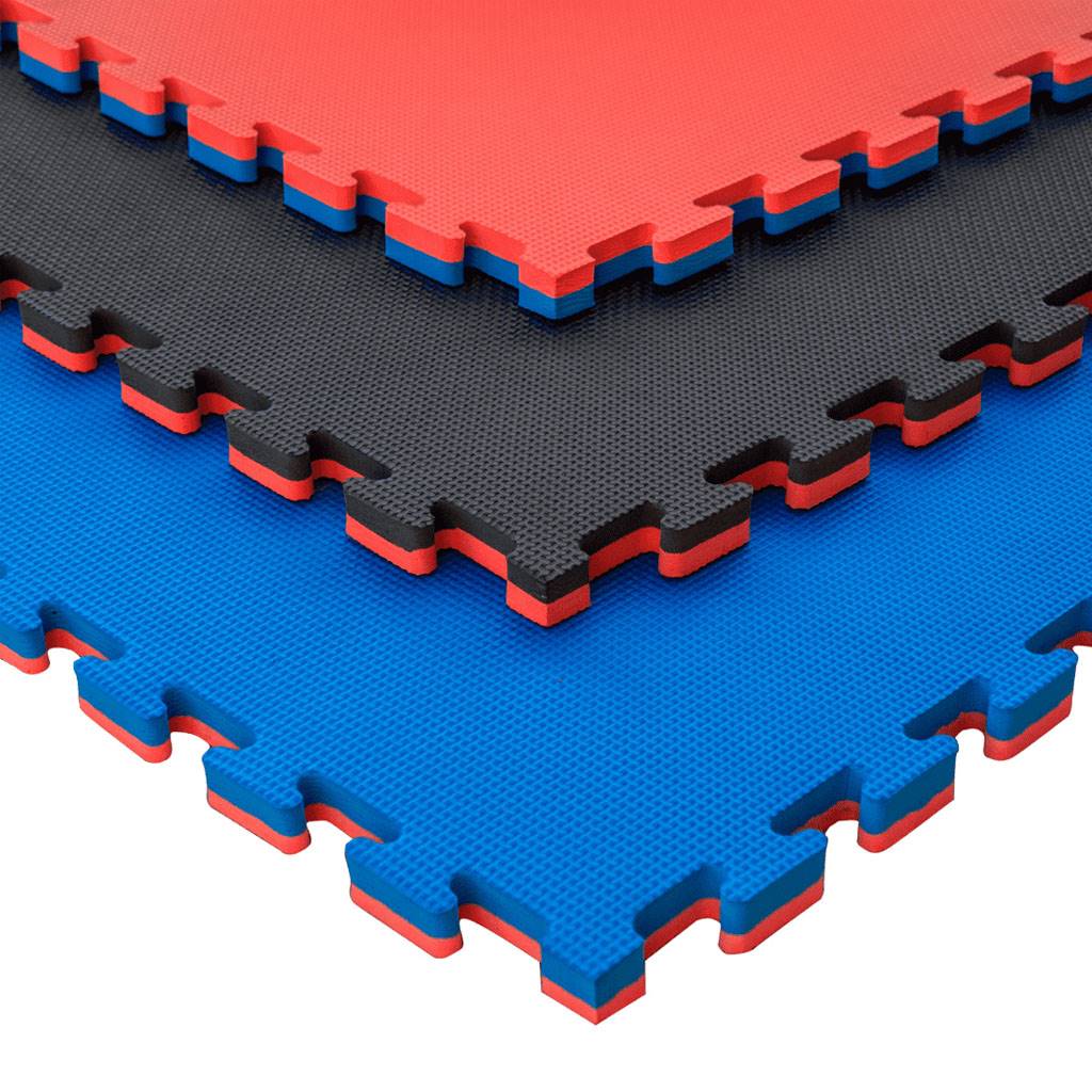 Tatami Puzzle 2,5cm 100x100cm – Superficie T Azul/rojo