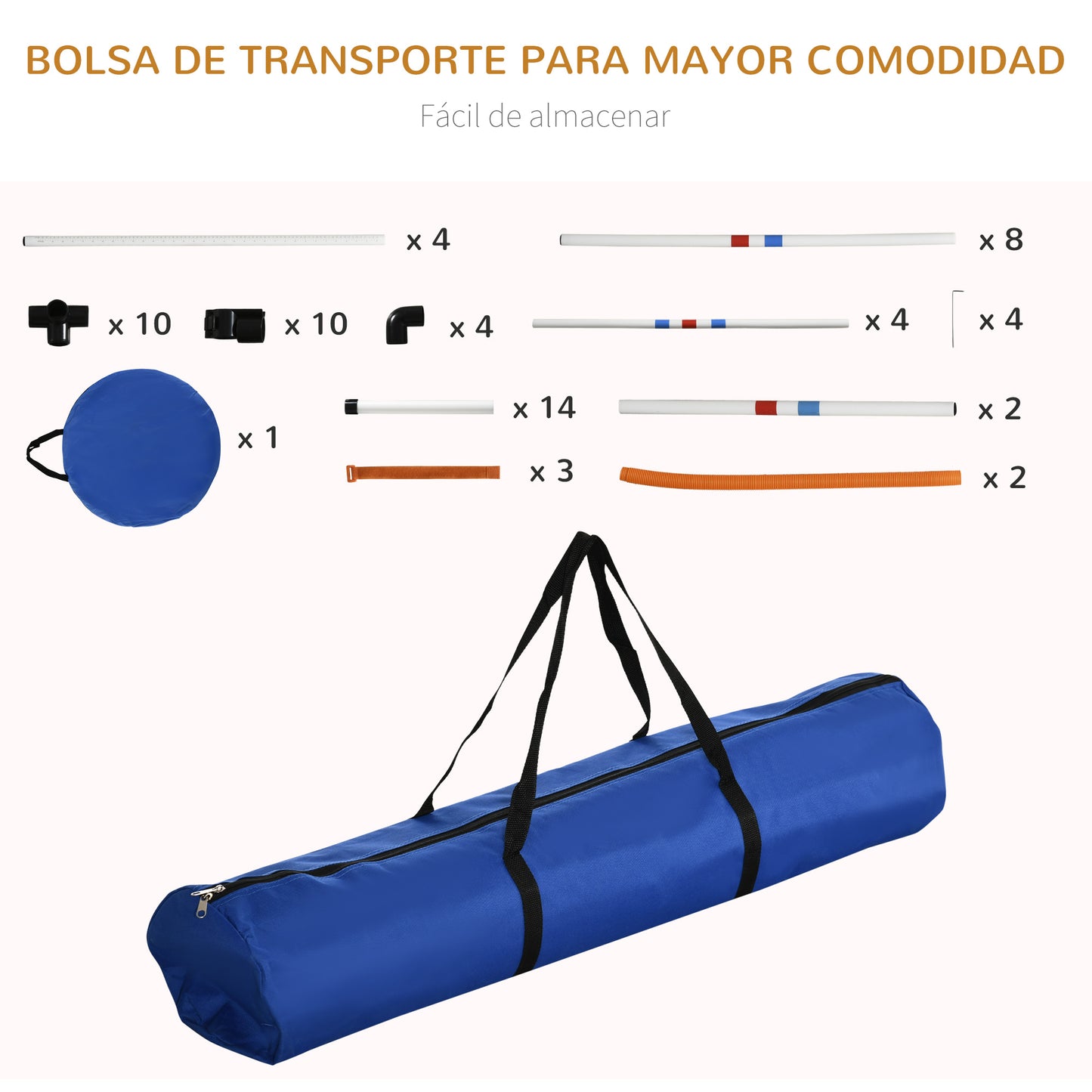 Pawhut Set De Entrenamiento Agilidad Para Perros Con Túnel Y Bolsa De Transporte_5
