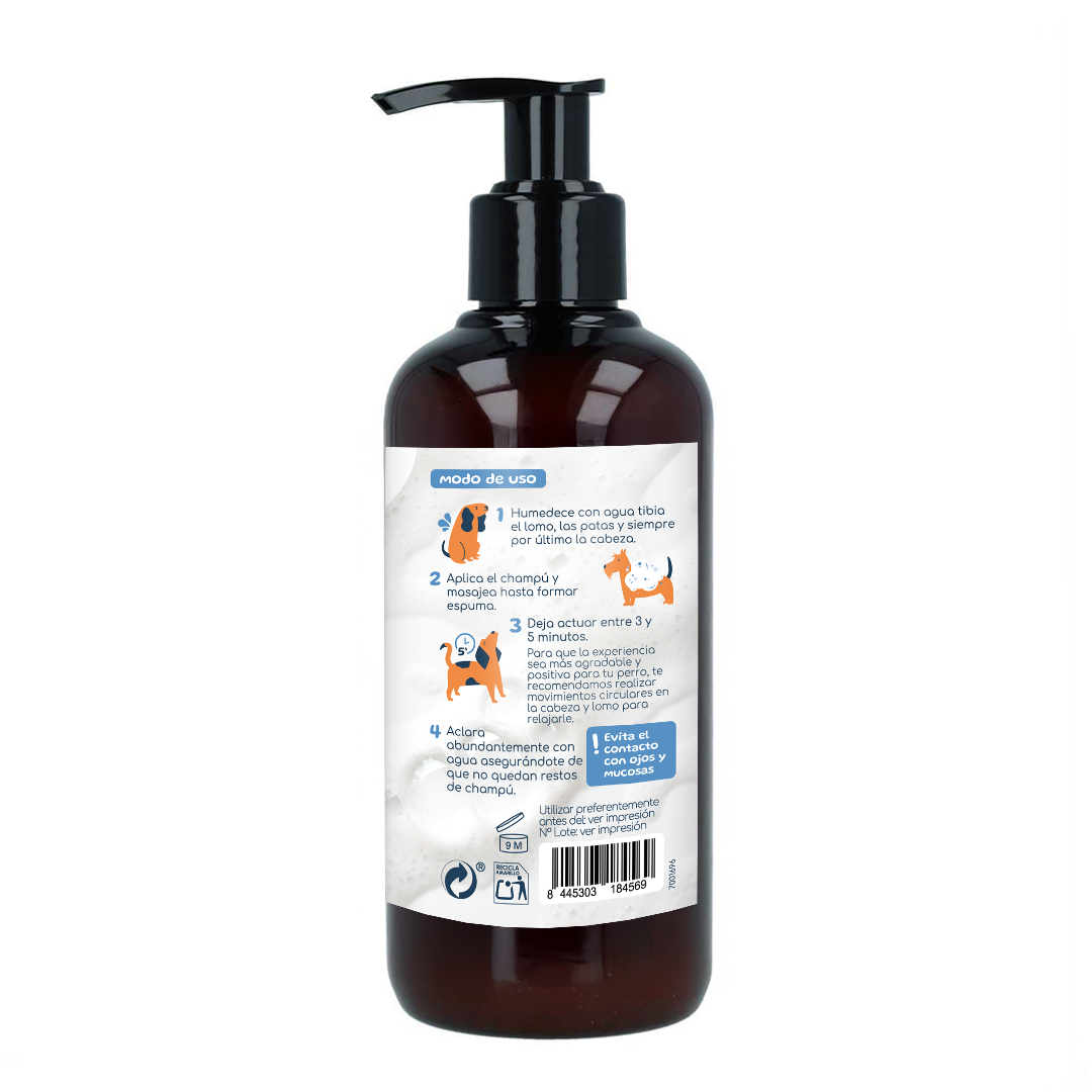 Champô Natural para Cães Totem Naturals 250ml para Suavidade e Brilho