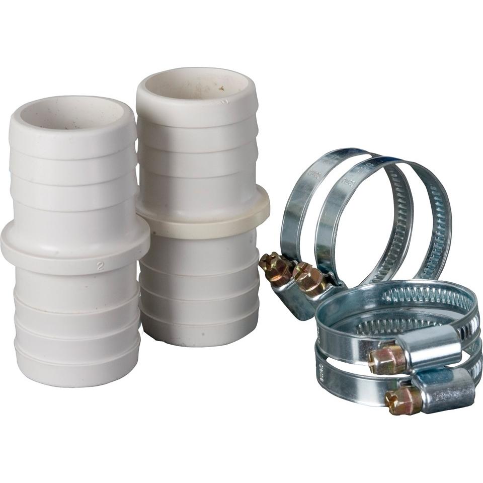 Kit 2 conectores de união de mangueiras Ø 38 mm + 4 abraçadeiras Gre