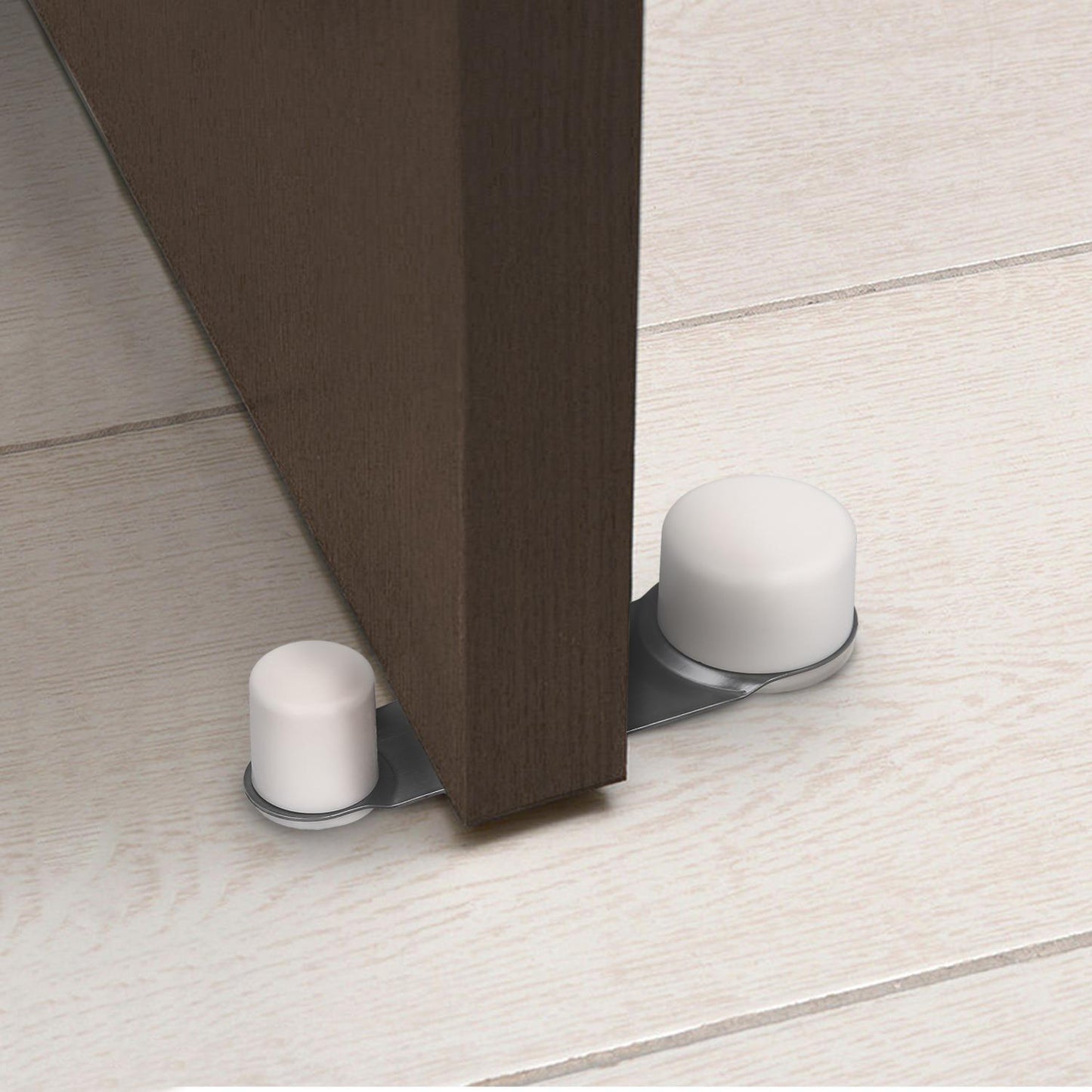 Tope Puerta Adhesivo Con Retenedor Blanco